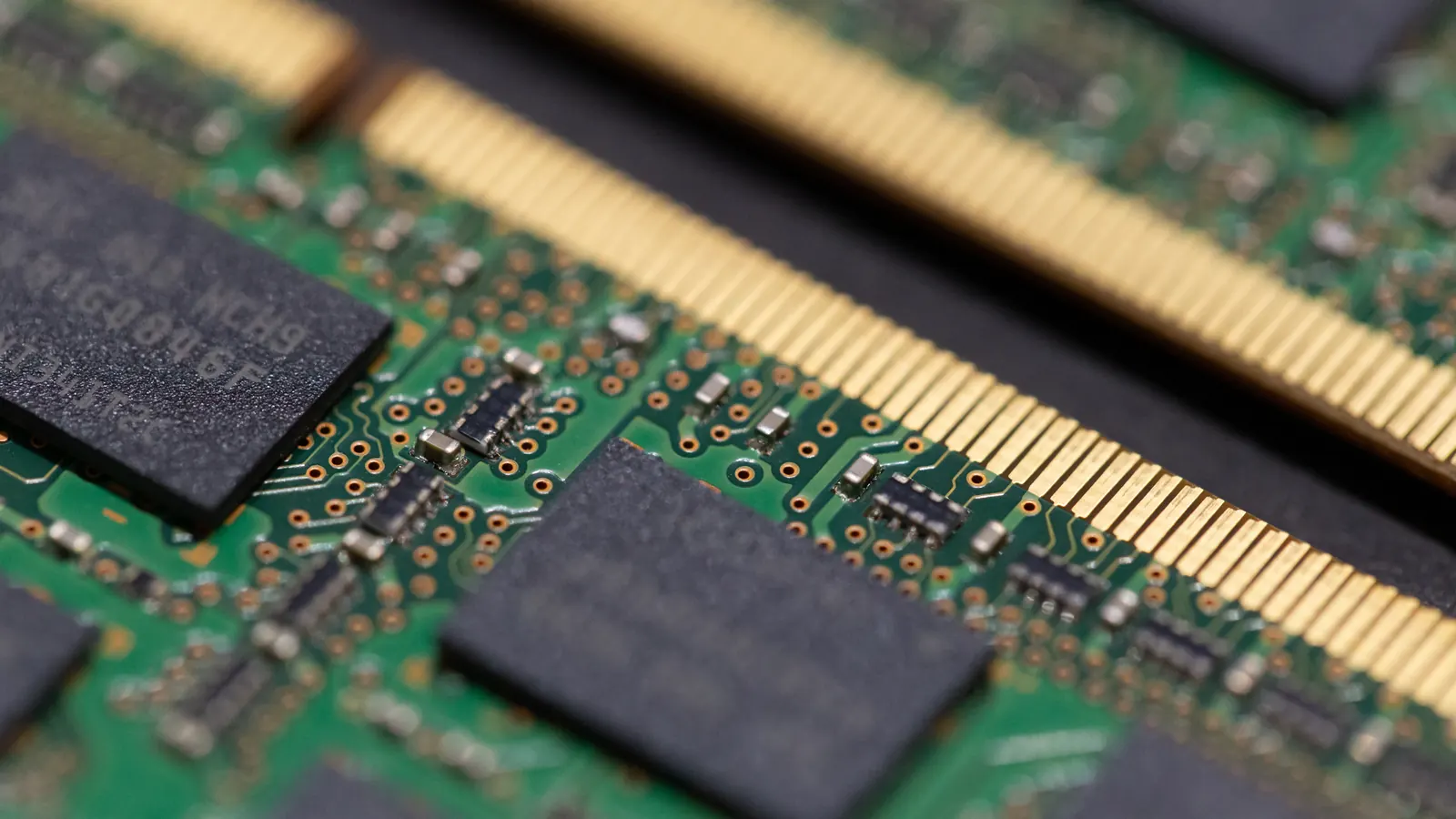 Close-up of RAM memory modules